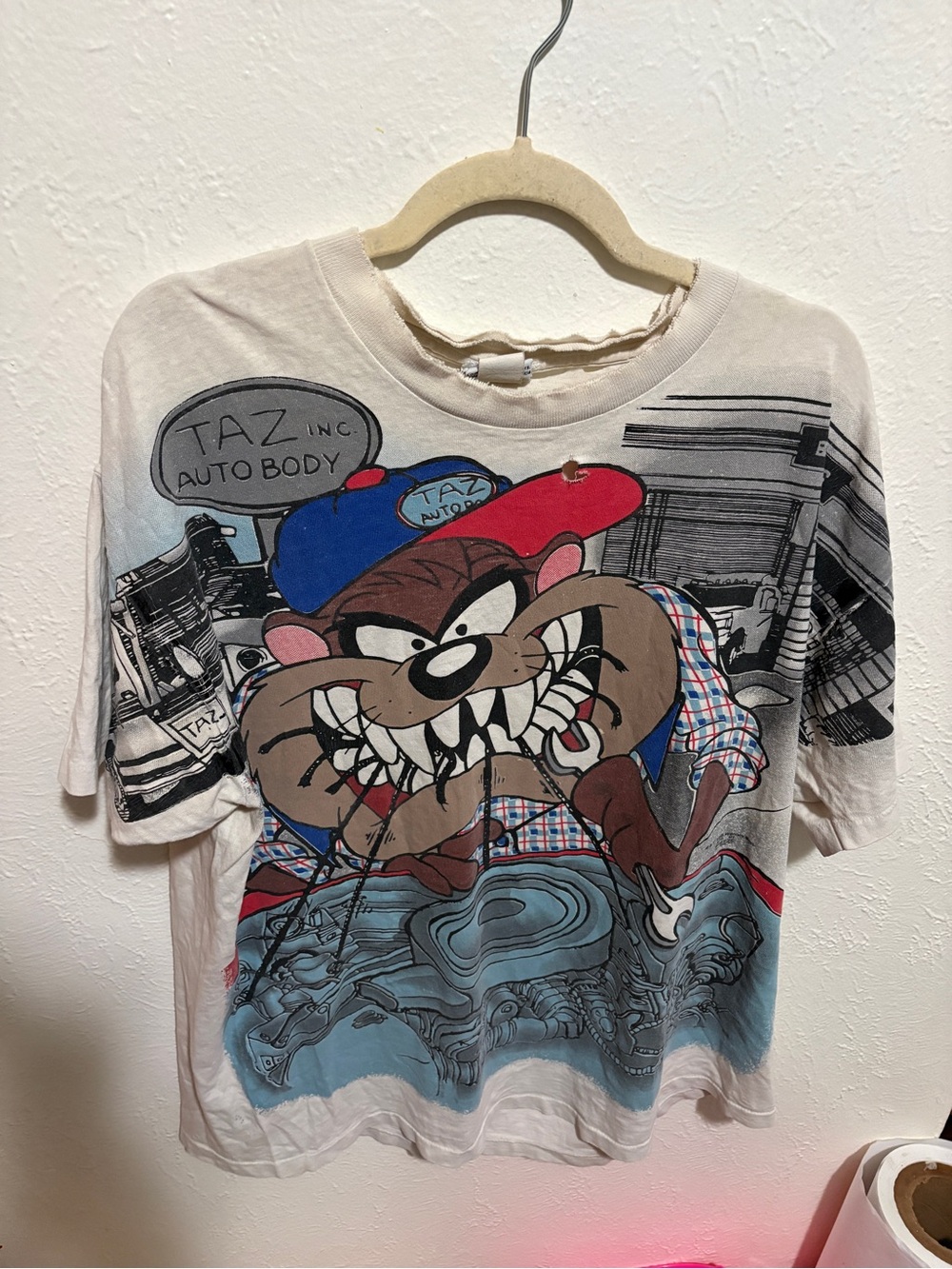 Taz Graphic Shirt vintage 1995 naturally distressed looney tunes men's xl